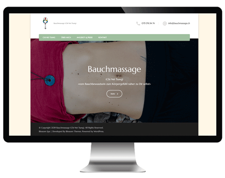 Webdesign mit Wordpress - Homepage bauchmassage.ch